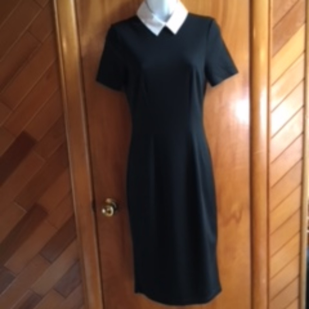 NWT - Asos Peter Pan Collar Black Dress